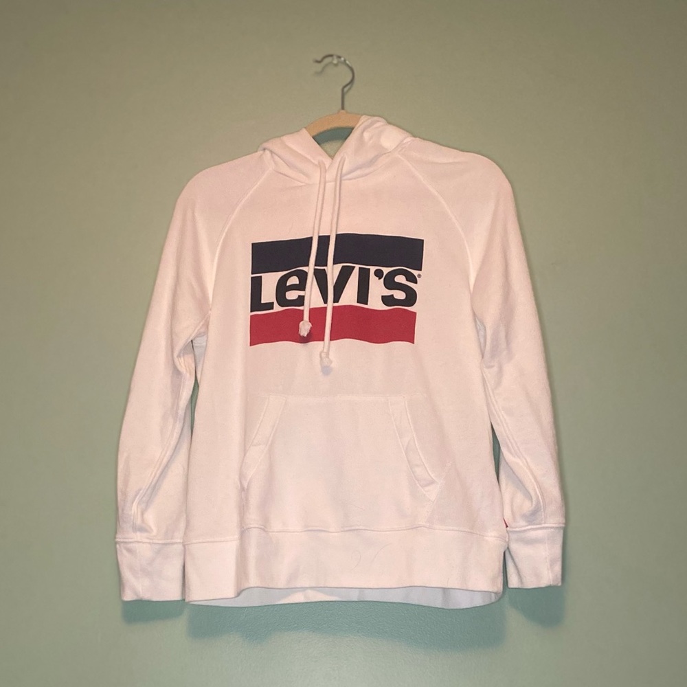 Levi’s white hoodie EUC. Small